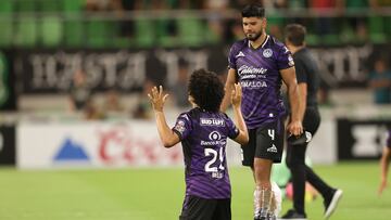 Eduard Bello and Jair Diaz of Mazatlan during the game Austin FC vs Mazatlan FC, corresponding to the group stage of the Leagues Cup 2023, at Q2 Stadium, on July 21, 2023.
<br><br>
Eduard Bello y Jair Diaz de Mazatlan durante el partido Austin FC vs Mazatlan FC, correspondiente a la fase de grupos de la Leagues Cup 2023, en el Estadio Q2, el 21 de Julio de 2023.