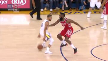 Harden pareció un 'rookie': la barbaridad de Curry a la estrella de la NBA