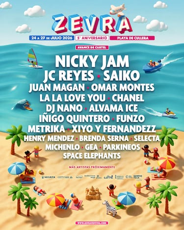 Nicky Jam, Chanel e Iñigo Quintero, primeras sorpresas del cartel de Zevra Festival 2026