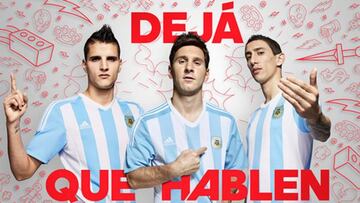 Lamela, Messi y Di Mar&iacute;a fueron los protagonistas de la campa&ntilde;a. 