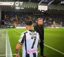Alexis Sánchez sale de la cancha y se encuentra con el DT: así reacciona el público de Udinese