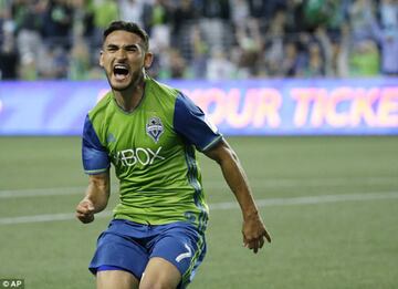 El guatemalteco Cristian Rold¨¢n juega en el Seattle Sounders.