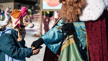 El Rey Melcior en una estación de esquí de Pirineu365