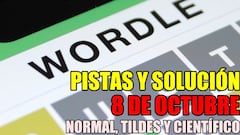 Wordle en español, científico y tildes para el reto de hoy 8 de octubre: pistas y solución