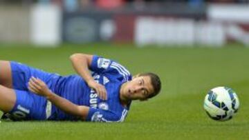 Hazard, en el partido frente al Burnley.