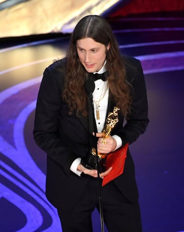 'Black Panther': Oscar a la mejor B.S.O. Ludwig Goransson  recogió el  premio.