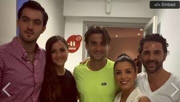 Eva Longoria disfrut車 con David Ferrer en la final de Acapulco