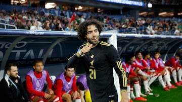 INGLEWOOD (United States), 21/03/2025.- Cesar Huerta of Mexico walks out onto the field ahead of the CONCACAF Nations League Semifinals soccer match between Canada and Mexico in Inglewood, California, USA, 20 March 2025. EFE/EPA/CAROLINE BREHMAN