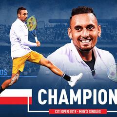 Kyrgios se pone 'serio' para levantar su sexto título