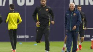 Piqué realiza trabajo de campo en una sesión de recuperación