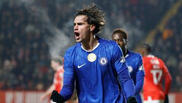 Soccer Football - FA Cup - Third Round - Charlton Athletic v Chelsea - The Valley, London, Britain - January 10, 2026 Chelsea's Marc Guiu celebrates scoring their third goal Action Images via Reuters/Peter Cziborra