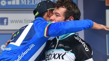 Nairo Quintana y Rigoberto Urán