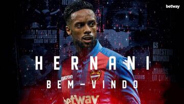 Hernani, anunciado como nuevo fichaje del Levante.