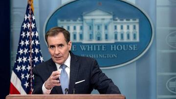National Security Council Coordinator for Strategic Communications John Kirby speaks during the daily press briefing in the Brady Briefing Room of the White House in Washington, DC, on January 25, 2023. (Photo by Andrew CABALLERO-REYNOLDS / AFP) (Photo by ANDREW CABALLERO-REYNOLDS/AFP via Getty Images)