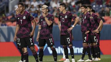 Jugadores del Tri en el partido contra Costa Rica