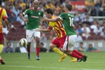 Asistencia de Messi a Neymar que marca el 1-0 para el Barcelona