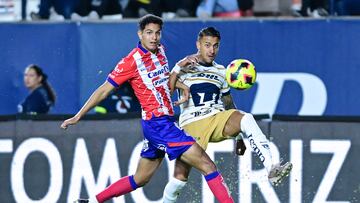 during the 5th round match between Atletico de San Luis and Pumas UNAM as part of the Liga BBVA MX, Torneo Clausura 2025 at Alfonso Lastras Stadium, on February 02, 2025 in San Luis Potosi, Mexico.