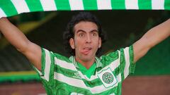 El polémico delantero centro italiano llegó al Celtic en la temporada 96/97 procedente del Milan.