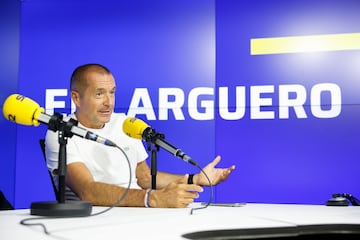 Manu Carreño gesticula durante la charla.