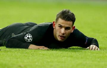 Lucas Hernandez of Atletico Madrid reacts during the UEFA Champions League