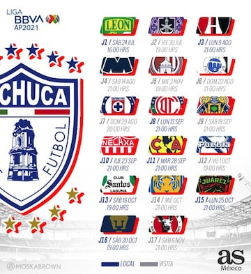 Este es el calendario de los Tuzos para este Apertura 2021