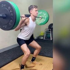 Marcos Llorente se machaca con otra paliza física: pesas en casa en tiempos de coronavirus