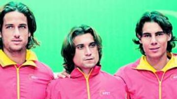 <b>ESTE ES EL EQUIPO. </b>Verdasco, Feliciano López, Ferrer y Rafa Nadal, los cuatro escogidos por Costa.