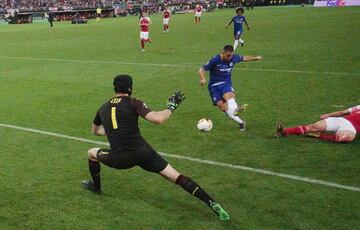 4-1. Eden Hazard marc¨® el cuarto gol.