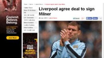 Milner ficha por el Liverpool