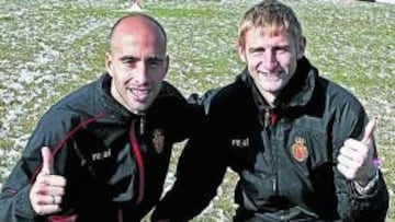 <b>VUELVEN A CASA. </b>Borja Valero y Rubén González estarán esta tarde en el Bernabéu.