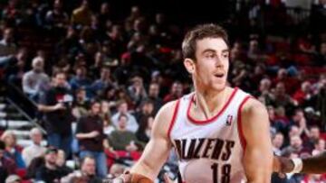 Víctor Claver, durante su primera temporada como jugador de los Blazers. Ahora, en su tercera, no ha dispurtado aún ni un minuto.