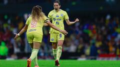  Aurelia Kaci celebrates her goal 2-0 with Katty Martinez of America during the game America vs Pachuca, corresponding to second leg of great Final of the Torneo Clausura 2023 of the BBVA MX Womens League, at Azteca Stadium, on June 05, 2023.

<br><br>

Aurelia Kaci celebra su gol 2-0 con Katty Martinez de America durante el partido America vs Pachuca, Correspondiente al partido de Vuelta de la Gran final del Torneo Clausura 2023 de la Liga BBVA MX Femenil, en El Estadio Azteca, el 05 de Junio de 2023