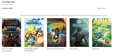 5 juegos más dejan Xbox Game Pass, entre ellos una obra maestra y una de las mejores alternativas a Minecraft