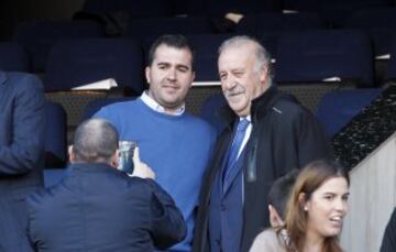 Vicente del Bosque en el palco. 