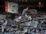 La afición del Celta durante el partido contra el PAOK en Balaídos