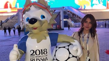 La hermana James Rodríguez, Juana Valentina, en el Mundial de Rusia.