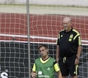 Del Bosque ensaya con Alcácer en el posible once inicial