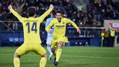 VILLARREAL, SPAIN - MARCH 12: Daniel Parejo of Villarreal CF celebrates after scoring goal  during the LaLiga Santander match between Villarreal CF and RC Celta de Vigo at Estadio de la Ceramica on March 12, 2022 in Villarreal, Spain. (Photo by Aitor Alca