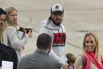 Luis Suárez con su familia.