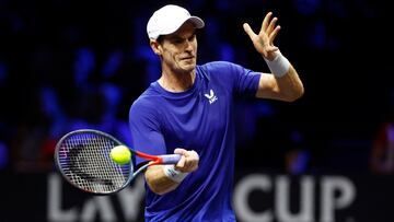 El tenista escocés Andy Murray, durante su partido ante Alex de Minaur en la Laver Cup.