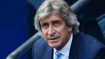 Pellegrini, en el banquillo del City.