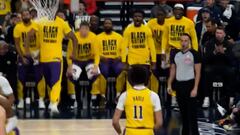 Captan la reacción de Doncic al juego de los Lakers: su cara no puede decir más con menos