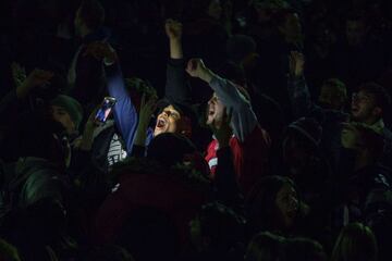 Los bostonianos seguidores de los Patriots acuden al Boston Common, lugar de celebración de los éxitos deportivos de la ciudad.