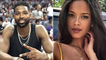 Imágenes del jugador de la NBA Tristan Thompson y de la modelo Karizma Ramirez.