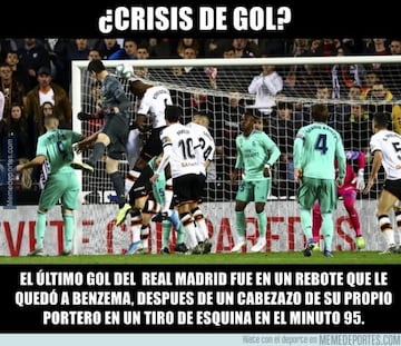 La falta de gol del Madrid, protagonista de los mejores memes de la jornada