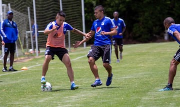 Los dirigidos por Jorge Luis Pinto realizaron su último entrenamiento en Bogotá pensando en el clásico contra Nacional.