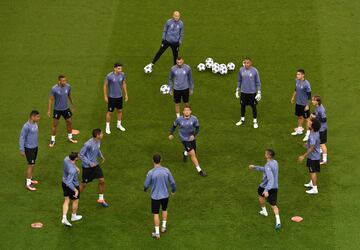 Las imágenes del entrenamiento del Real Madrid en Cardiff