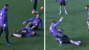 Ramos warms up for Barça by flattening Nacho in training