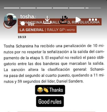Schareina ironiza con su sanción: “Gracias, muy buenas reglas”