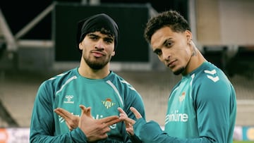 Abde y Antony, en el entrenamiento previo.